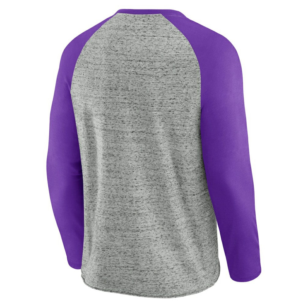 Arizona Diamondbacks Darius Rucker Collection Raw Edge Raglan Long Sleeve Baseball T-Shirt - Heather Gray
