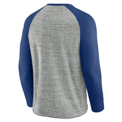 Detroit Tigers Darius Rucker Collection Raw Edge Raglan Long Sleeve Baseball T-Shirt - Heather Gray