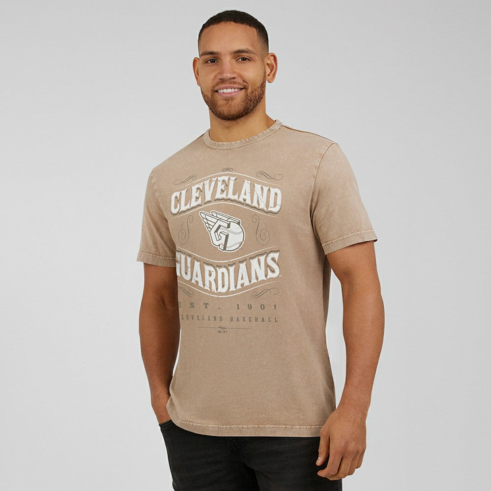 Cleveland Guardians Darius Rucker Collection Sun Faded T-Shirt - Tan
