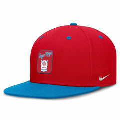 Miami Marlins City Connect Patch Performance Fitted Hat - Red/Blue | Nike
