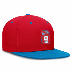 Miami Marlins City Connect Patch Performance Fitted Hat - Red/Blue | Nike