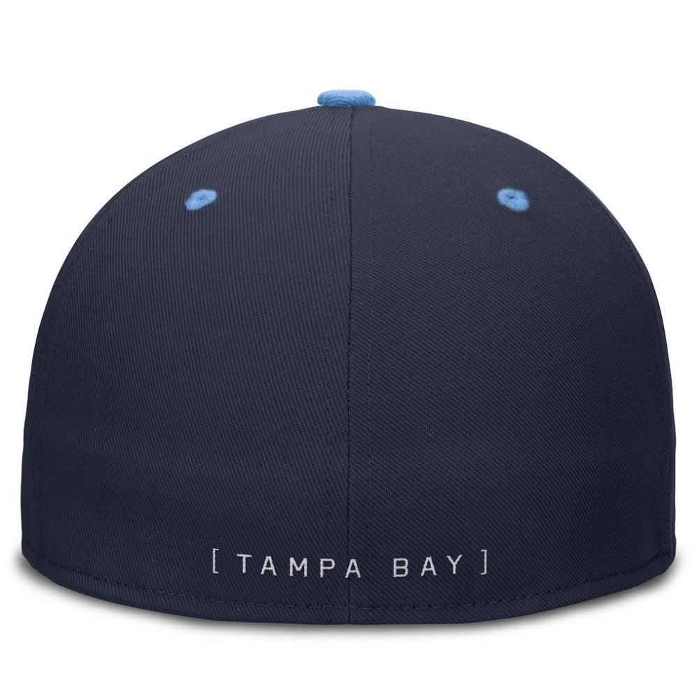 Tampa Bay Rays  True Primetime Two-Tone Performance Fitted Hat - Navy/Light Blue | Nike