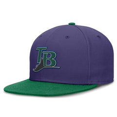 Tampa Bay Rays  True Primetime Two-Tone Performance Fitted Hat - Purple/Green | Nike