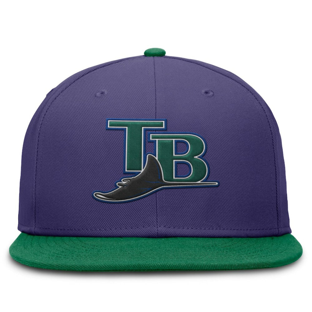 Tampa Bay Rays  True Primetime Two-Tone Performance Fitted Hat - Purple/Green | Nike