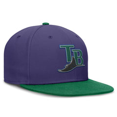 Tampa Bay Rays  True Primetime Two-Tone Performance Fitted Hat - Purple/Green | Nike