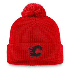 Calgary Flames Fanatics Women's Cuffed Knit Hat with Pom