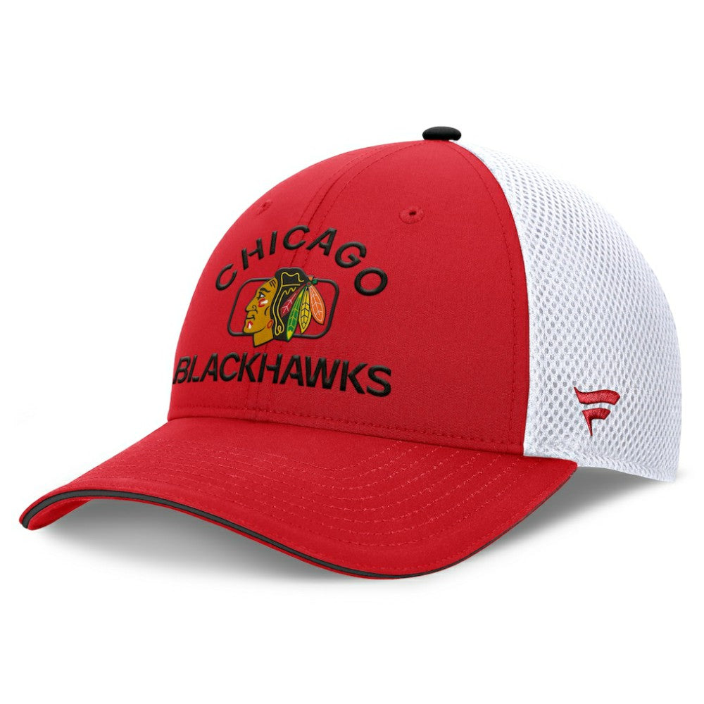 Chicago Blackhawks Fanatics Authentic Pro Rink Adjustable Trucker Hat
