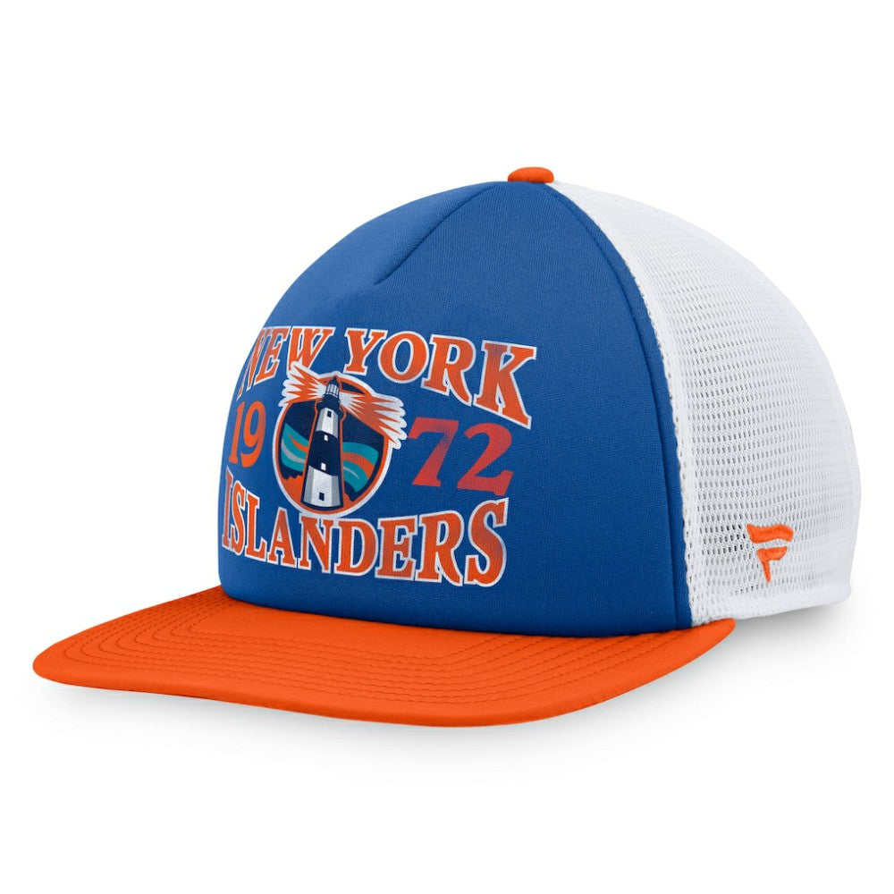 New York Islanders Fanatics Heritage Foam Front Adjustable Trucker Hat