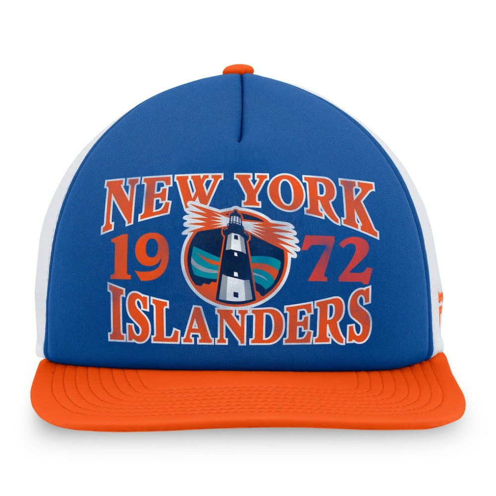 New York Islanders Fanatics Heritage Foam Front Adjustable Trucker Hat
