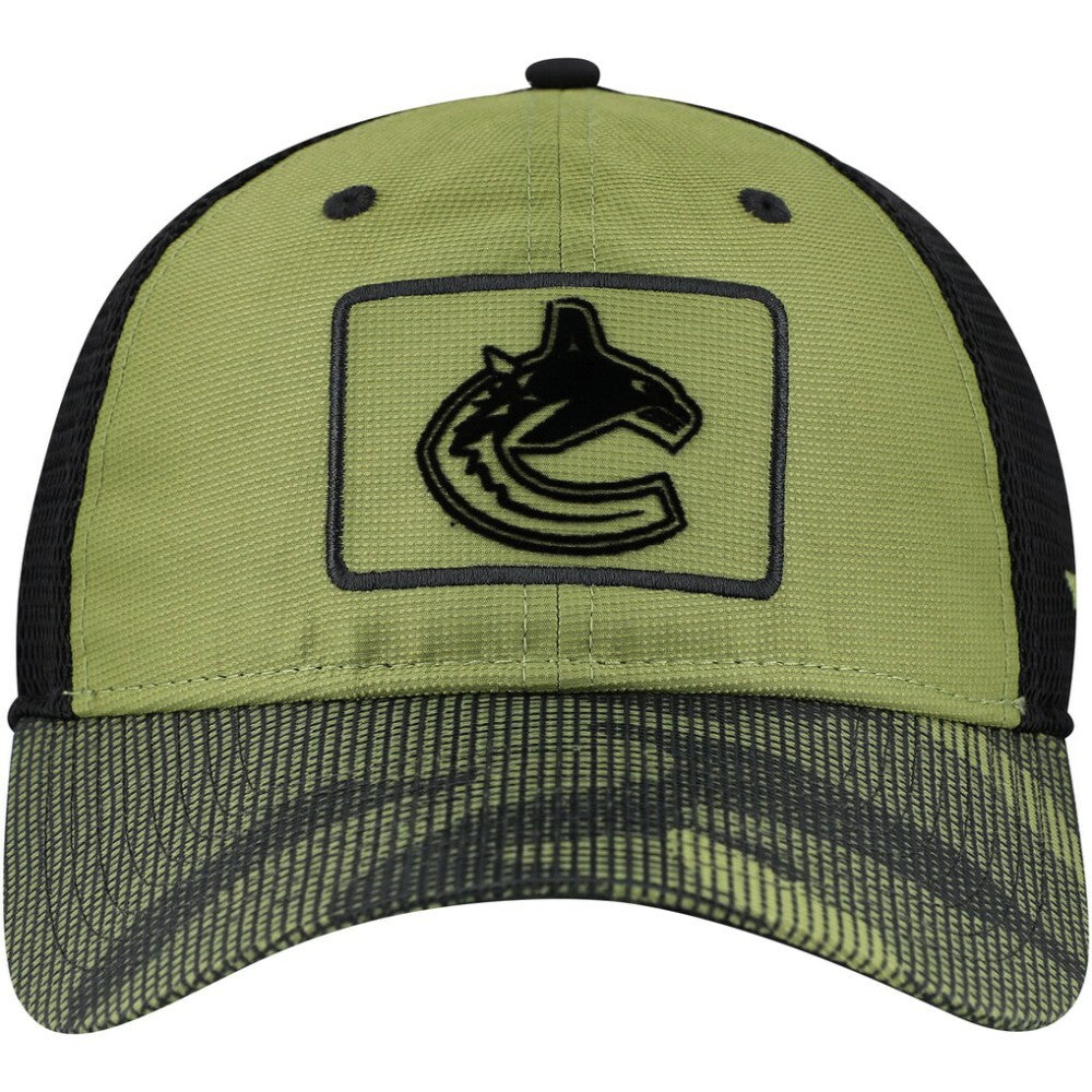 Vancouver Canucks Fanatics Military Appreciation Trucker Adjustable Hat