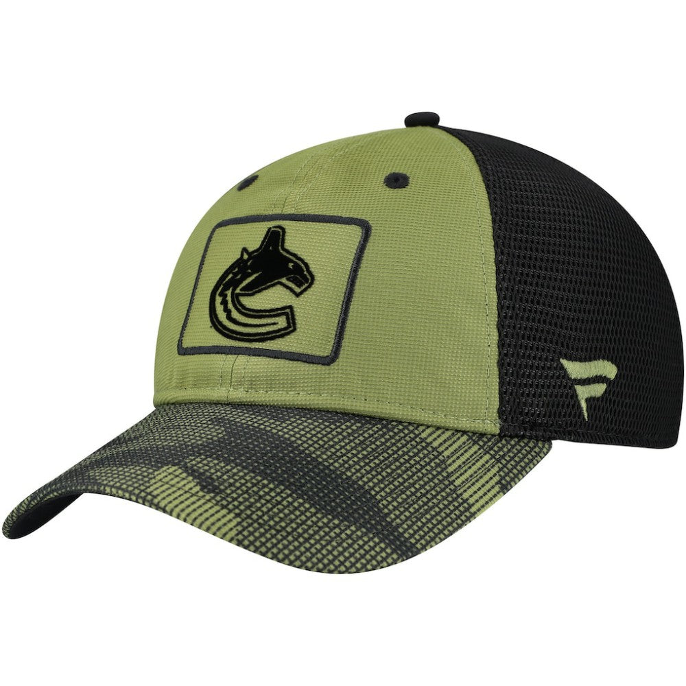 Vancouver Canucks Fanatics Military Appreciation Trucker Adjustable Hat