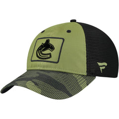 Vancouver Canucks Fanatics Military Appreciation Trucker Adjustable Hat