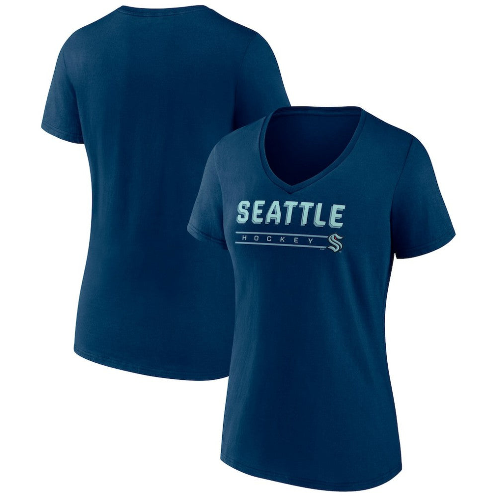Seattle Kraken Fanatics Women's V-Neck T-Shirt