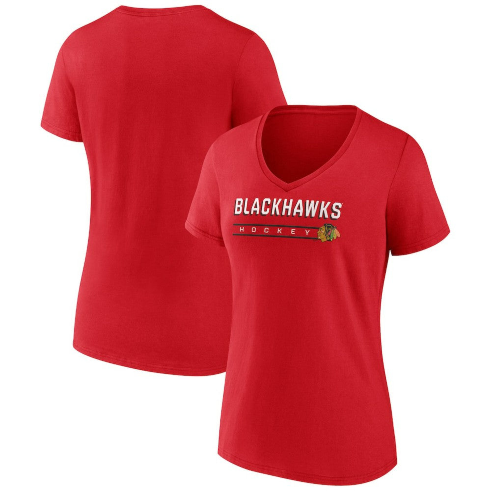 Chicago Blackhawks Fanatics Women's V-Neck T-Shirt