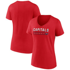 Washington Capitals Fanatics Women's V-Neck T-Shirt