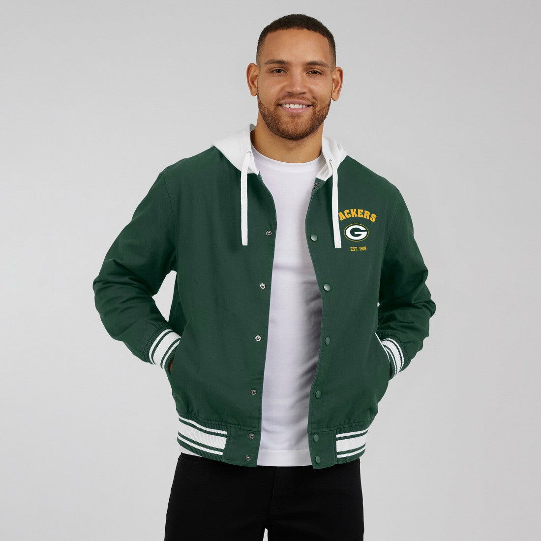 NFL Green Bay Packers Darius Rucker Collection Full-Snap Hoodie Jacket