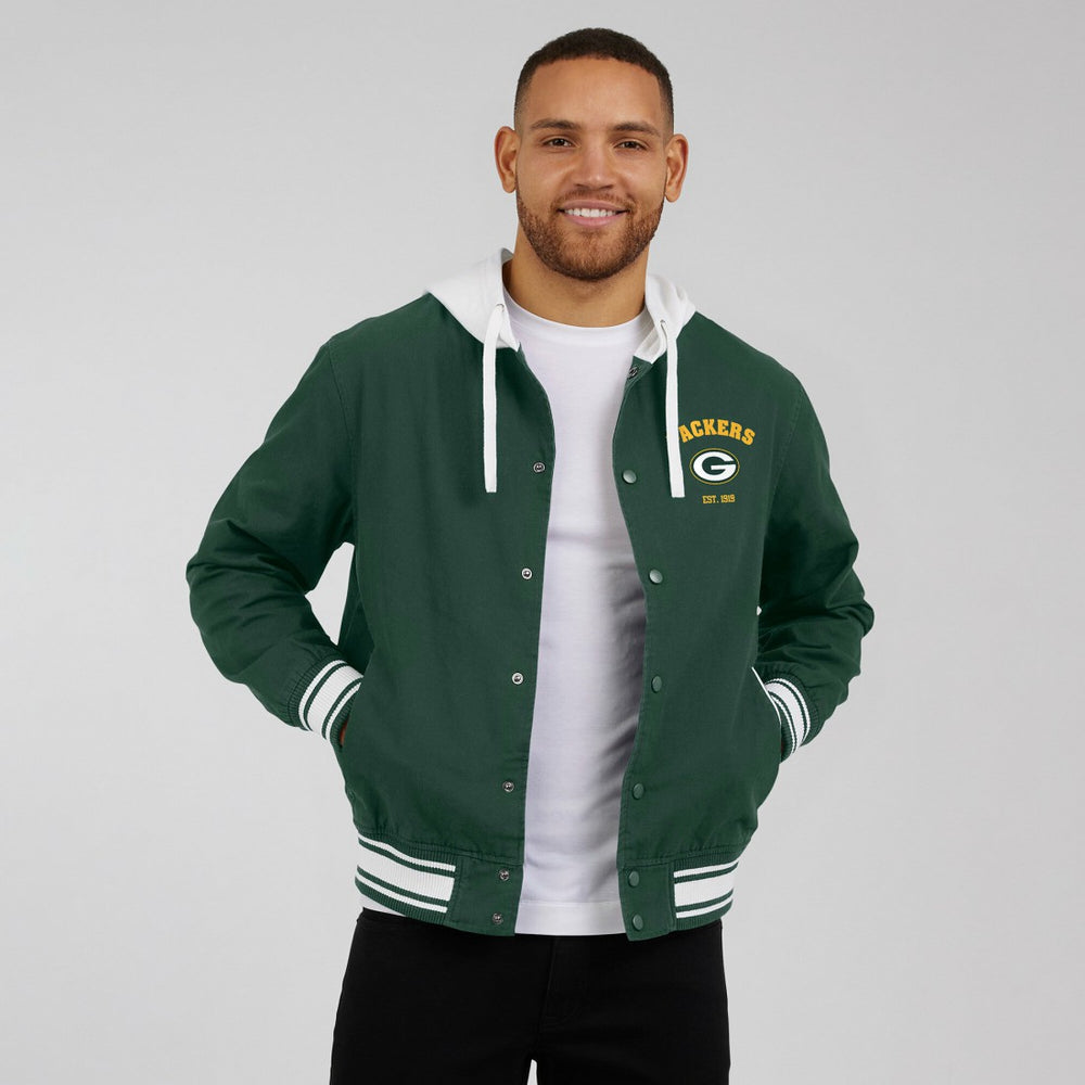 NFL Green Bay Packers Darius Rucker Collection Full-Snap Hoodie Jacket