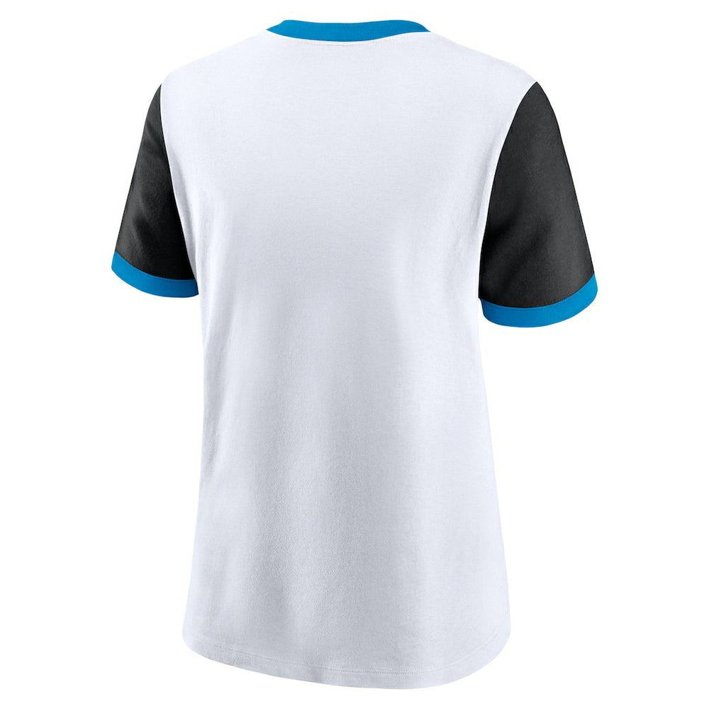 NFL Carolina Panthers Women's Rewind Ringer Tri-Blend T-Shirt