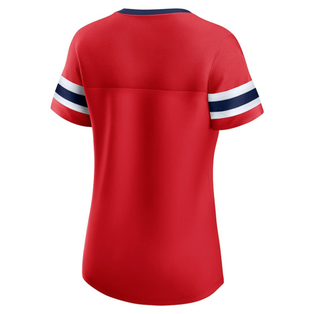 Washington Capitals Fanatics Women's Iconic Athena Lace-Up T-Shirt