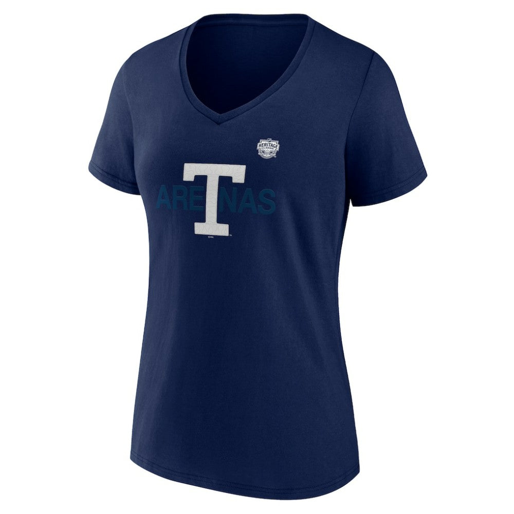 Toronto Maple Leafs Fanatics Women's Primary Logo V-Neck T-Shirt