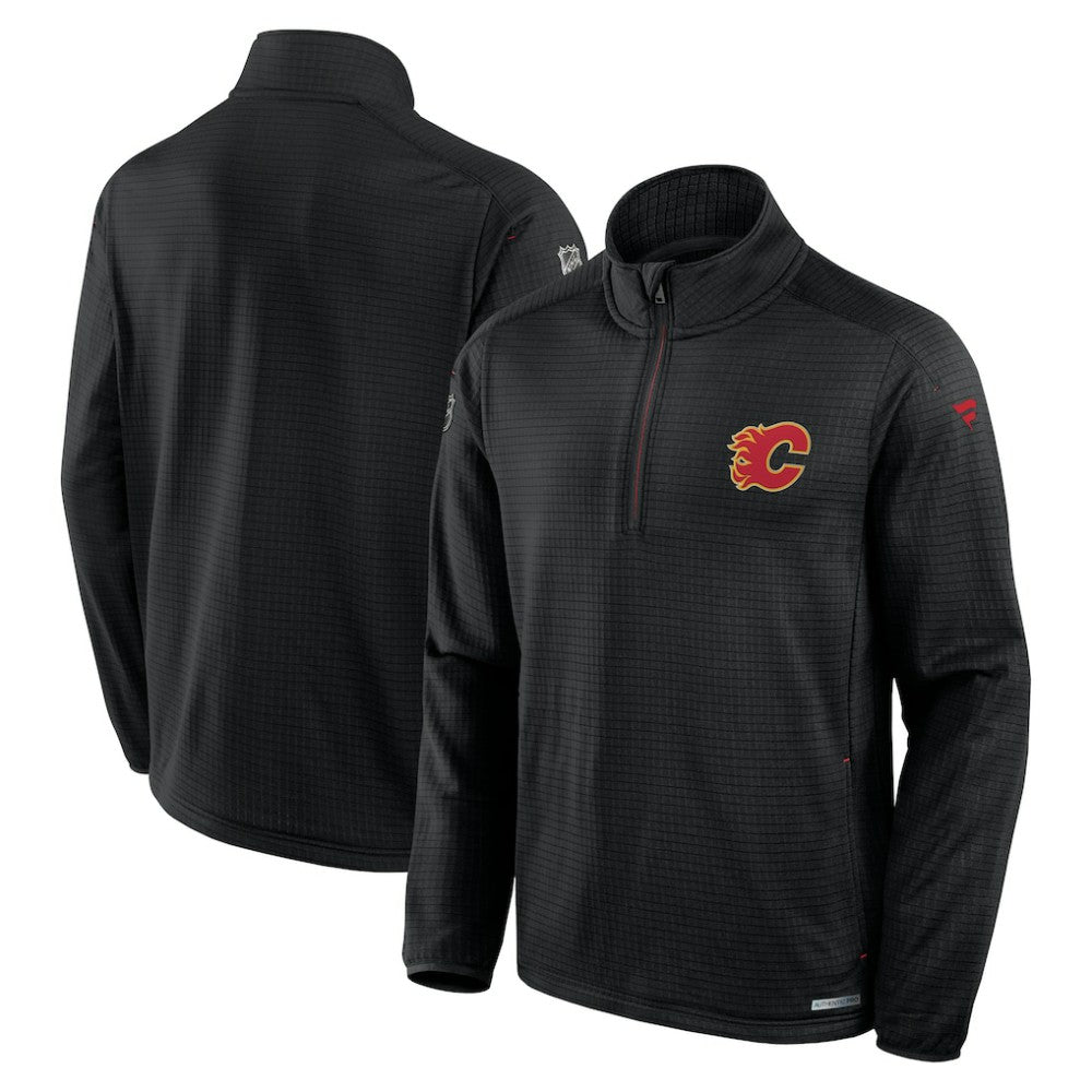Calgary Flames Fanatics Authentic Pro Rink Quarter-Zip Top