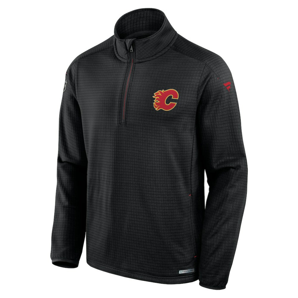 Calgary Flames Fanatics Authentic Pro Rink Quarter-Zip Top