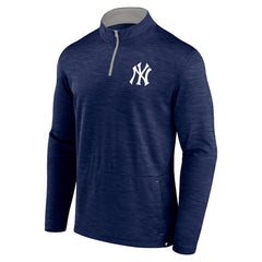 New York Yankees Fundamentals Quarter-Zip Pullover - Heather Navy