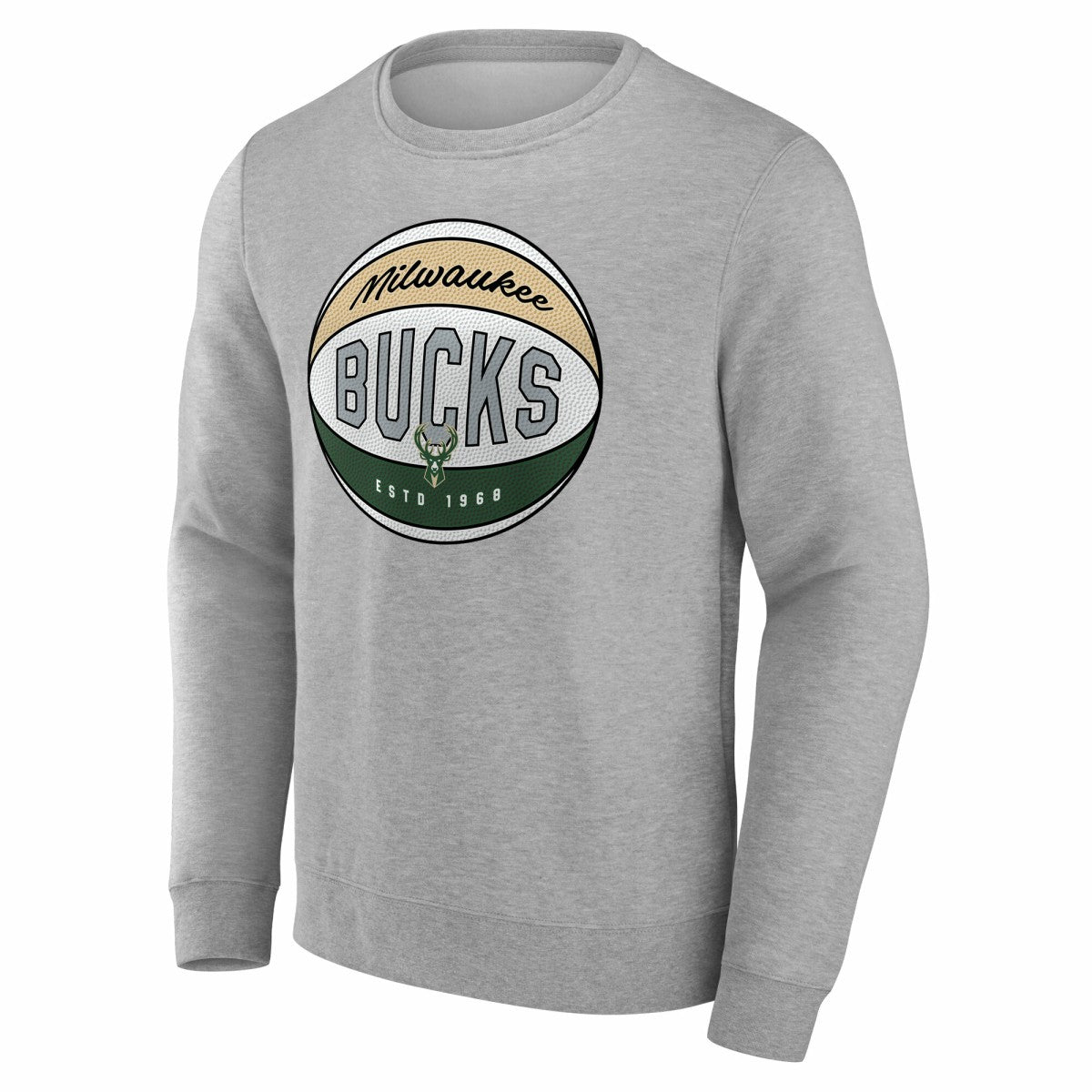 Milwaukee Bucks True Classics Hard Color Fleece Pullover Sweatshirt - Gray | Fanatics sale