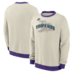 Tampa Bay Rays Cooperstown Collection Fleece Pullover Sweatshirt - Cream | Nike