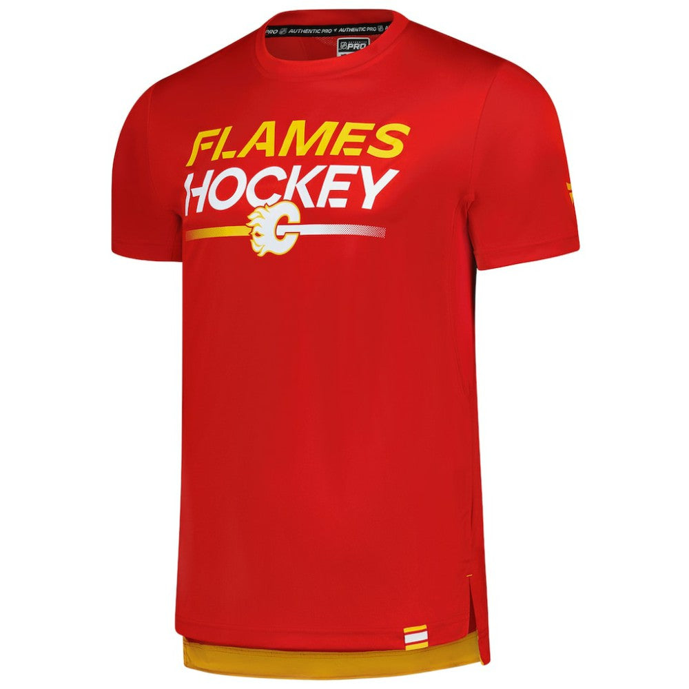 Calgary Flames Fanatics Authentic Pro Tech T-Shirt