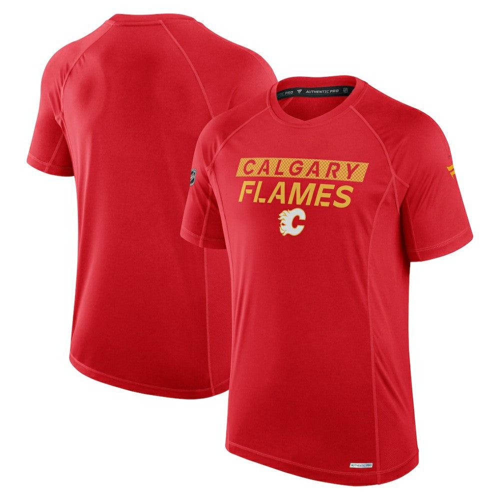 Calgary Flames Fanatics Authentic Pro Rink Tech T-Shirt