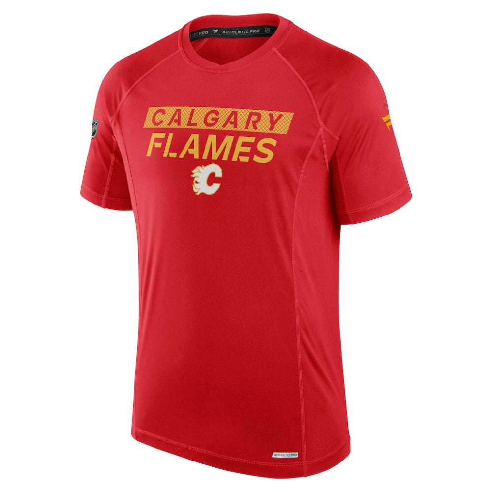 Calgary Flames Fanatics Authentic Pro Rink Tech T-Shirt
