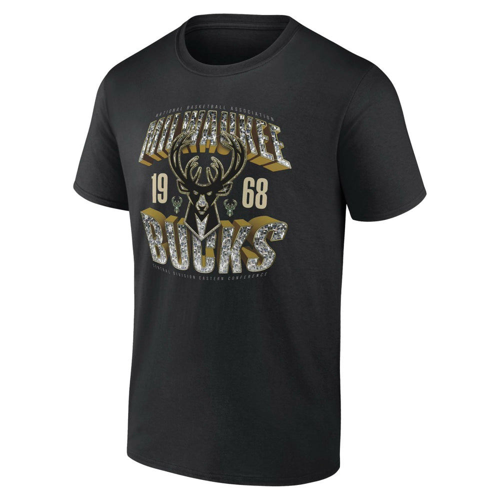 Milwaukee Bucks Quick Strides T-Shirt - Black | Fanatics shop