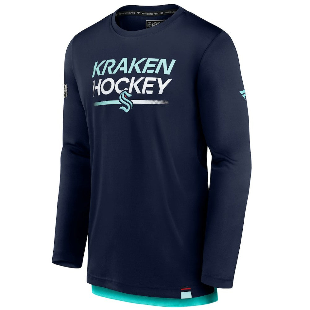 Seattle Kraken Fanatics Authentic Pro Tech Long Sleeve T-Shirt