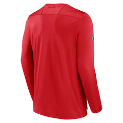 Calgary Flames Fanatics Authentic Pro Tech Long Sleeve T-Shirt