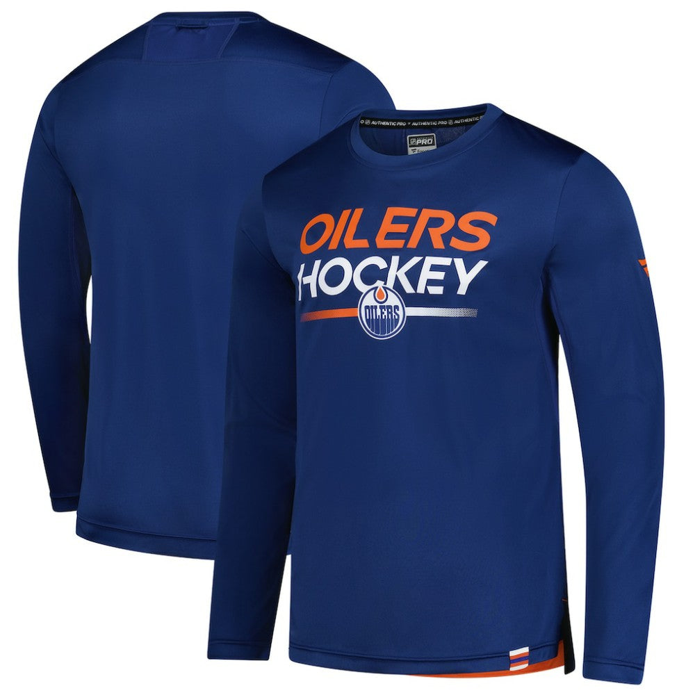 Edmonton Oilers Fanatics Authentic Pro Tech Long Sleeve T-Shirt