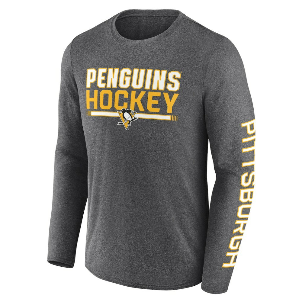 Pittsburgh Penguins Fanatics Sweep Iconic Synthetic Long Sleeve T-Shirt