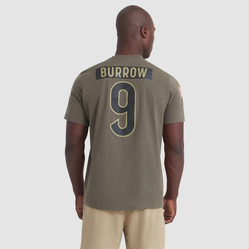NFL Cincinnati Bengals Joe Burrow  2025 Salute to Service Name & Number T-Shirt