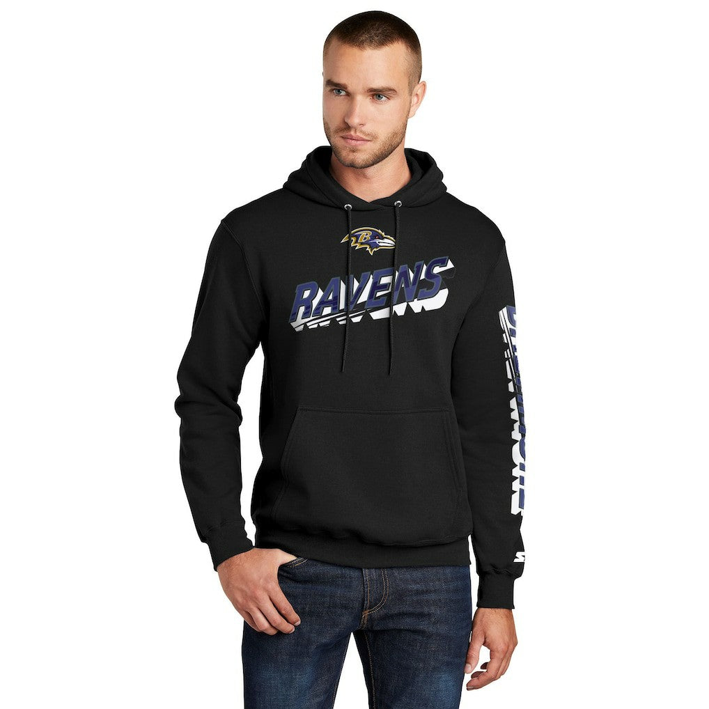 NFL Baltimore Ravens Starter Wordmark Logo Pullover Hoodie