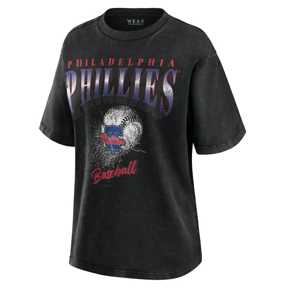 Philadelphia Phillies WEAR by Erin Andrews Women's Oversized Boyfriend T-Shirt - Charcoal