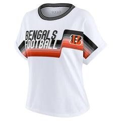 NFL Cincinnati Bengals WEAR by Erin Andrews Women's Cropped Center Stripe Dolman T-Shirt