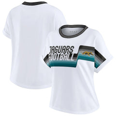 NFL Jacksonville Jaguars WEAR by Erin Andrews Women's Cropped Center Stripe Dolman T-Shirt