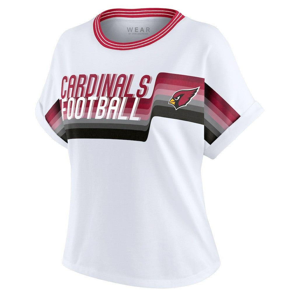 NFL Arizona Cardinals WEAR by Erin Andrews Women's Cropped Center Stripe Dolman T-Shirt