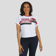 NFL Arizona Cardinals WEAR by Erin Andrews Women's Cropped Center Stripe Dolman T-Shirt