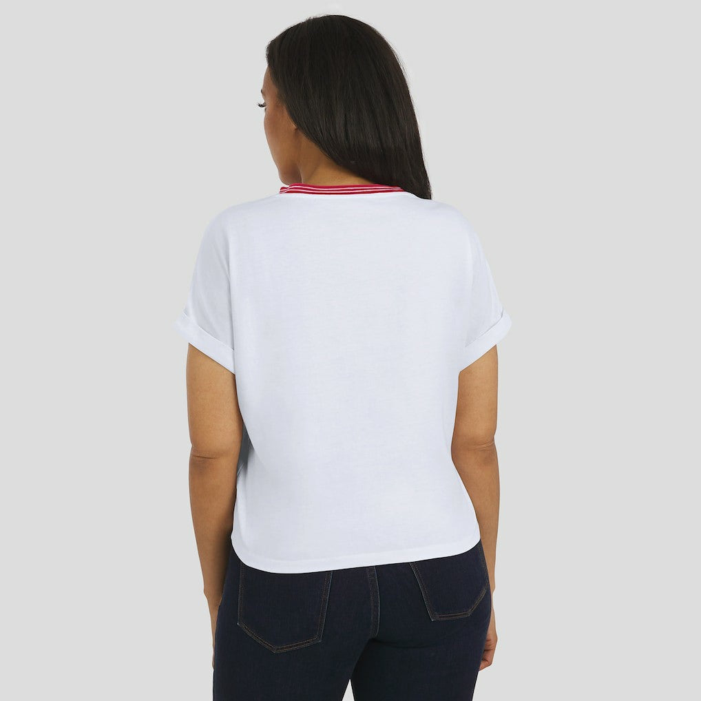 NFL Arizona Cardinals WEAR by Erin Andrews Women's Cropped Center Stripe Dolman T-Shirt