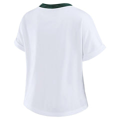 NFL Green Bay Packers WEAR by Erin Andrews Women's Cropped Center Stripe Dolman T-Shirt