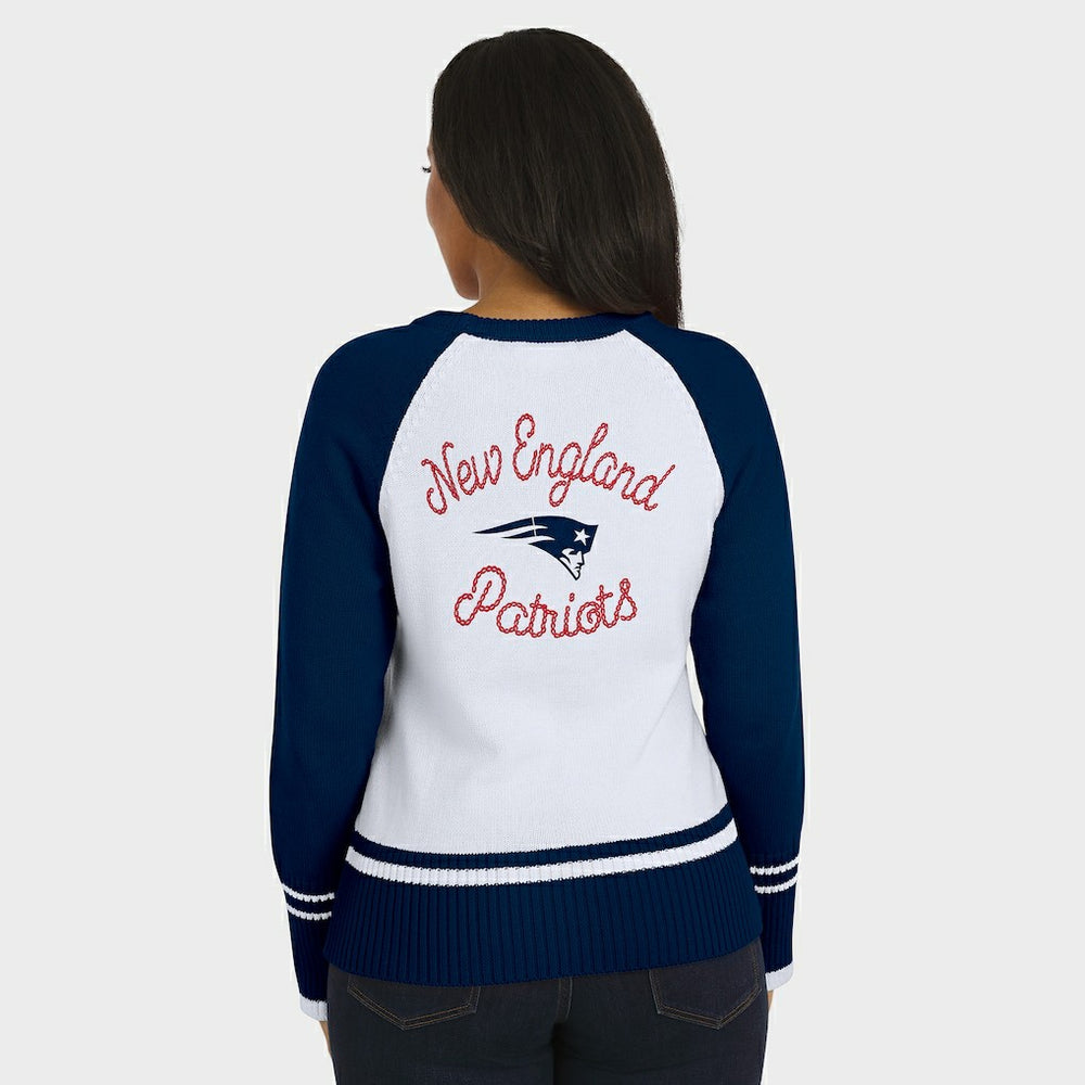 NFL New England Patriots WEAR by Erin Andrews Women's Colorblock Raglan Sweater