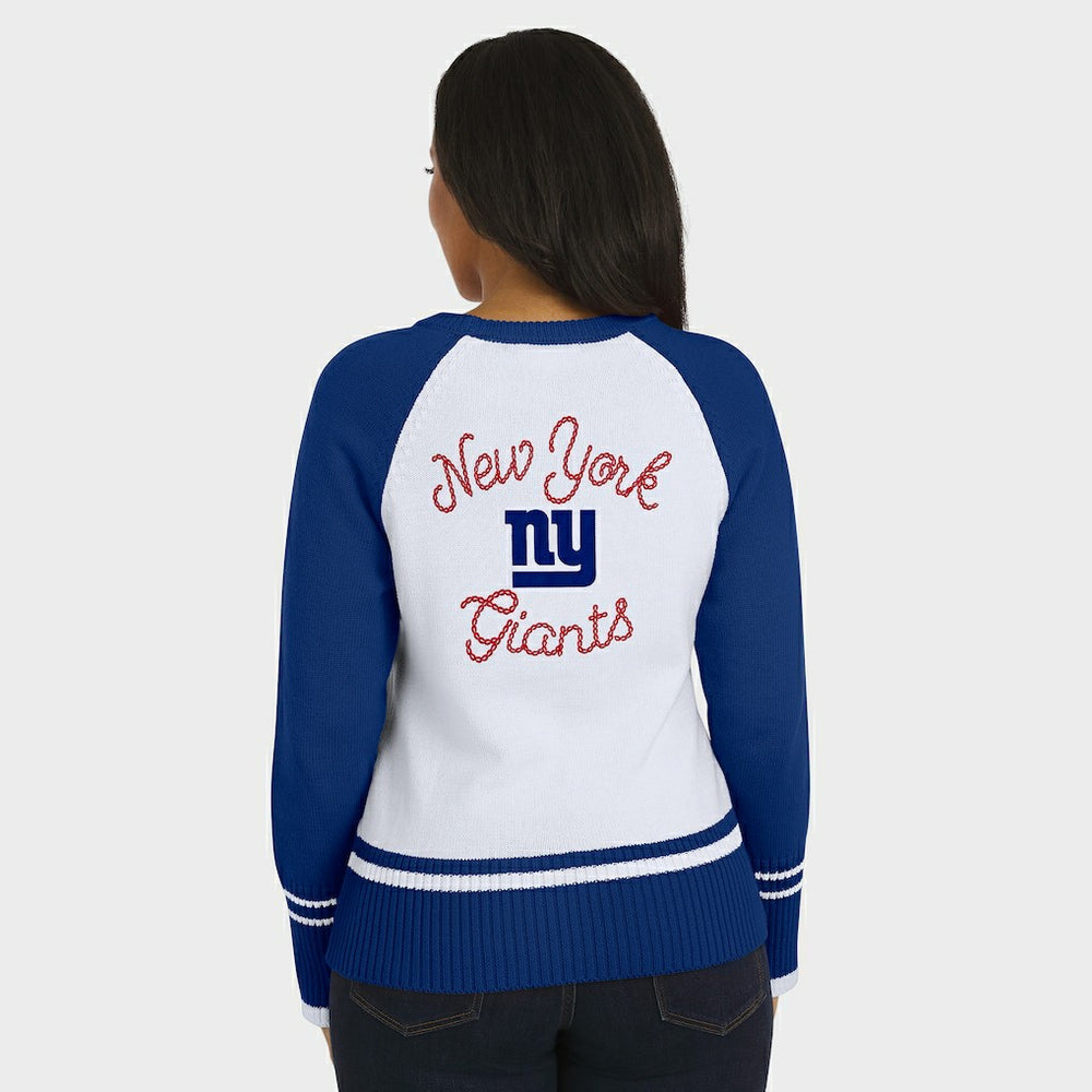 NFL New York Giants WEAR by Erin Andrews Women's Colorblock Raglan Sweater