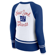 NFL New York Giants WEAR by Erin Andrews Women's Colorblock Raglan Sweater