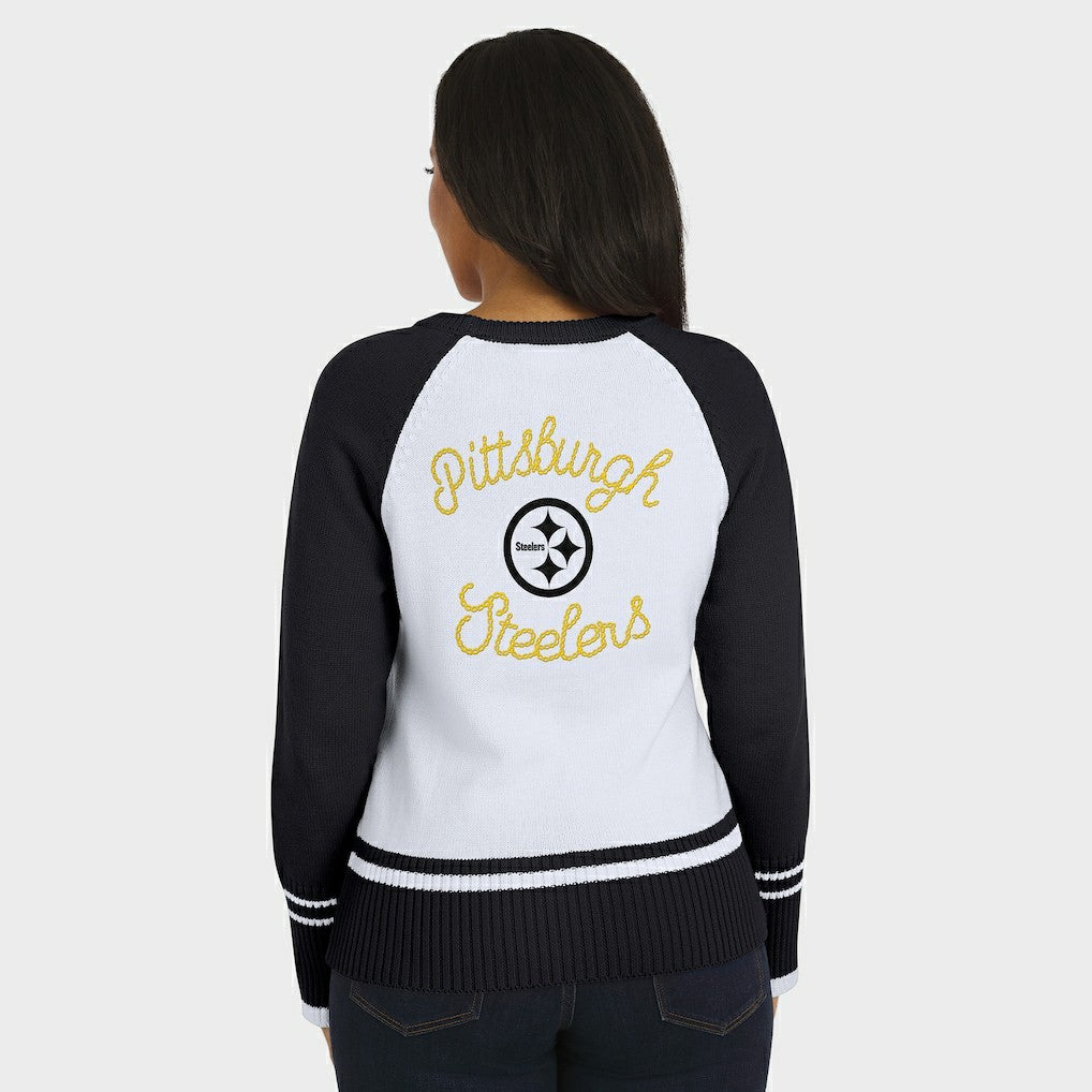 NFL Pittsburgh Steelers WEAR by Erin Andrews Women's Colorblock Raglan Sweater